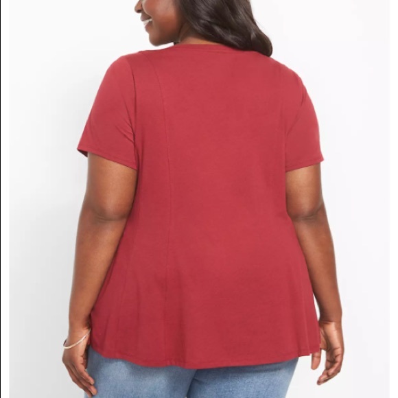 Lane Bryant V-Neck Fit & Flare Top Sz 18/20 - Picture 3 of 13